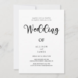 Simple Black & White Elegant & Timeless Invitation
