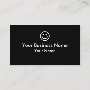 Simple black white face business cards