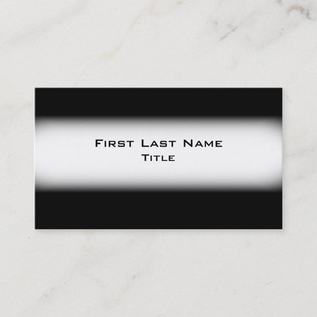 Simple black white fade custom business cards (Front)