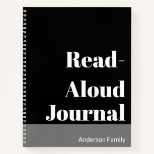 Simple Black White Family Name Read-Aloud Journal