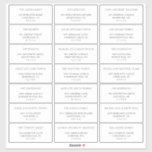 Simple Black & White Guest Address Labels<br><div class="desc">For a 14"x14" sheet, each sticker will be approximately 2"x4.6". For an 8"x8" sheet, each sticker will be approximately 1"x2.6". Please note, as the sheet size decreases, the font size will also decrease accordingly. Designed to coordinate with for the «MIA» Wedding Invitation Collection. To change details, click «Details». To move...</div>