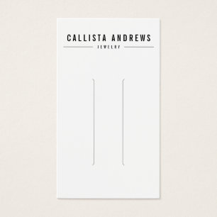 Simple Black White Hair Clip Display Card