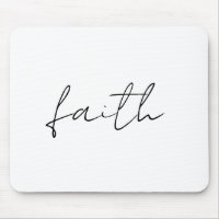 Simple Black White Hand Written Faith Art