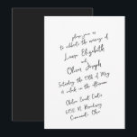 Simple Black & White Handwritten Script Wedding Invitation<br><div class="desc">Modern simplicity in black and white. This wedding invitation features a beautiful mix of flowing handwriting inspired script.</div>