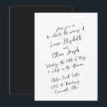 Simple Black & White Handwritten Script Wedding Invitation<br><div class="desc">Modern simplicity in black and white. This wedding invitation features a beautiful mix of flowing handwriting inspired script.</div>