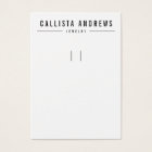 Simple Black White Keychain Display Card