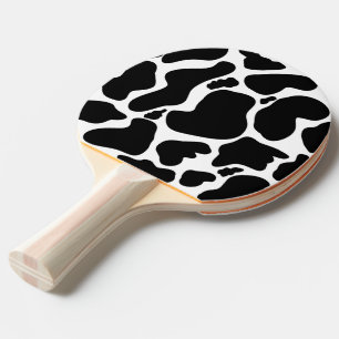 Simple Black & white Large cow spots Animal print Ping Pong Paddle