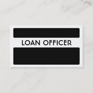 Simple black white loan officer business cards
