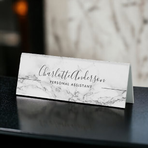 Simple black white modern chic marble professional