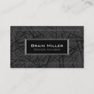 Simple Black White Modern Professional Business Card