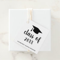 Simple Black White Mortar Board Modern Graduation