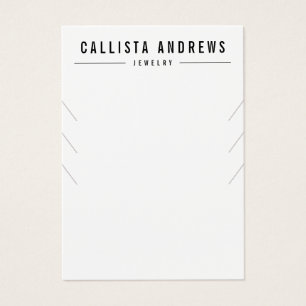 Simple Black White Multiple Necklace Display Card