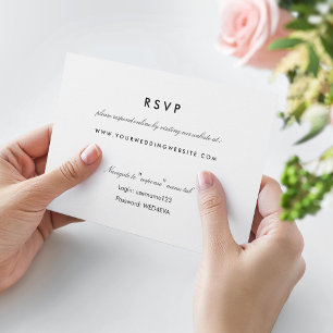 Simple Black & White Online Response Website Card