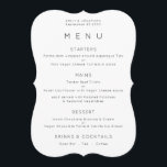 Simple Black White or Any Color Wedding Menu card<br><div class="desc">Simple Black White or Any Color Wedding Menu  You can also change the font style and colors and the background colors if you wish via the Click to Customize Further option.</div>