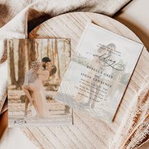 Simple Black & White Overlay Photo Wedding