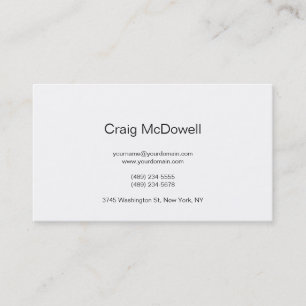 Simple Black White Professional Business Card