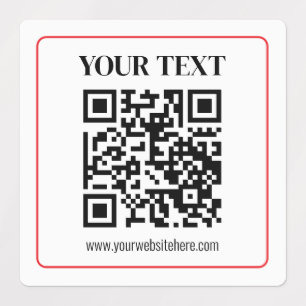 Simple Black & White QR code with Red Border