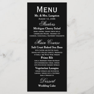 Simple Black/White - Reception Menu