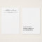 Simple Black White Script Earring Display Card