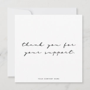 Simple Black & White Thank You Business Card