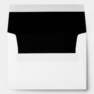 Simple Black & White Wedding Modern Minimalist Envelope