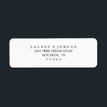 Simple Black & White Wedding Return Address Labels<br><div class="desc">Simple Black & White Wedding Return Address Labels</div>
