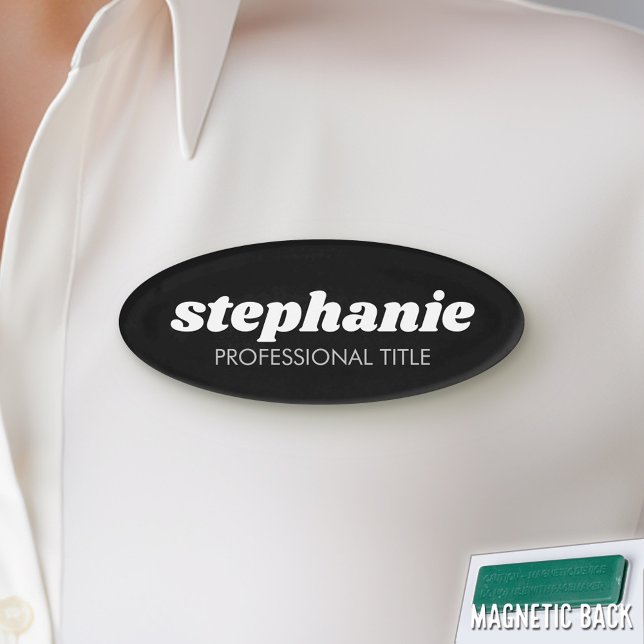 Simple Black with Script Name and Title Tag (Custom Name Tag)