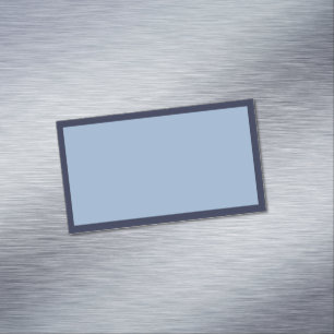Simple Blank Light Blue with Dark Blue Border Magnetic Business Card