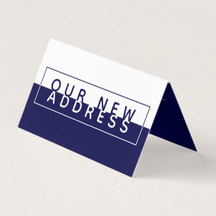 Simple Block Color, New Address Card