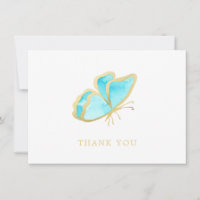 Simple Blue and Gold Butterfly Elegant