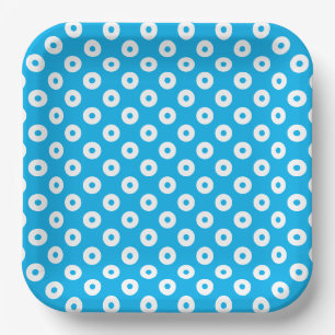Simple Blue and White Polka-Dots Paper Plates