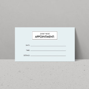 Simple Blue Appointment Card