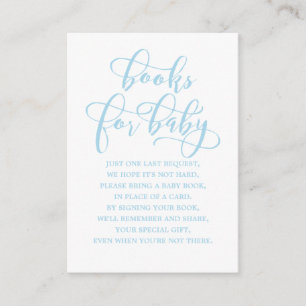 Simple Blue Baby Shower Enclosure Book Request