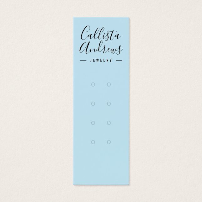 Simple Blue Black Multiple Earring Display Card (Front)