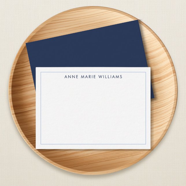 Simple Blue Border Name Note Card (Creator Uploaded)