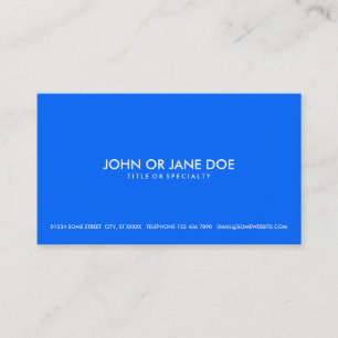 simple blue business card