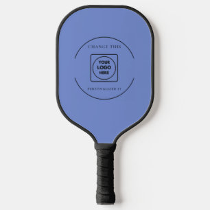 Simple Blue Business Logo Promo Design Pickleball Paddle