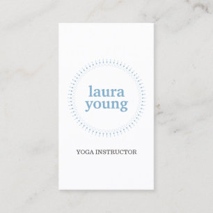 Simple Blue Circle Logo Business Card