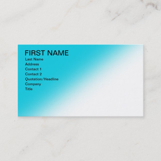Simple Blue Fade Business Cards (Front)