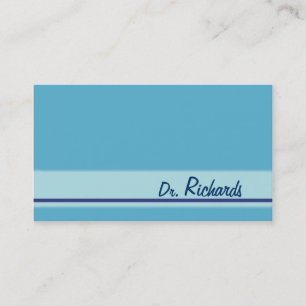 Simple blue fade line customisable business cards