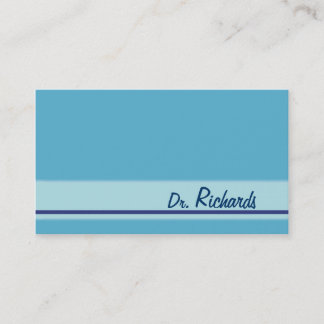 Simple blue fade line customisable business cards