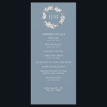 Simple Blue Floral Monogram Wedding Program Programme<br><div class="desc">Wild Botanical Bouquet Monogram Wedding Program is simple, romantic, and chic. Beautiful hand Illustrated botanicals and florals are framing wedding ceremony details making an elegant statement. These wedding programs are great for spring or summer, outdoor or garden events. Personalise with your information from top to bottom. Coordinates with our Wild...</div>