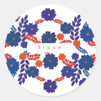 Simple blue flowers vector design