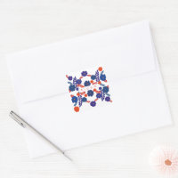 Simple blue flowers vector design