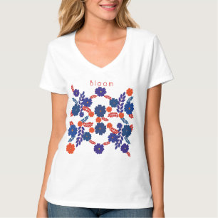 Simple blue flowers vector design T-Shirt