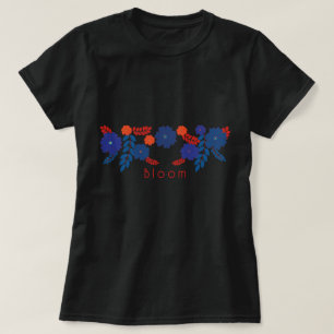 Simple blue flowers vector design T-Shirt