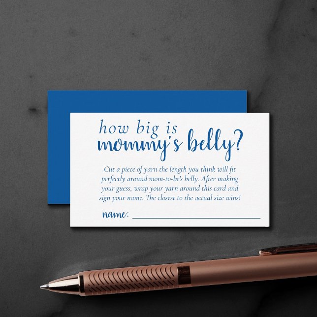 Simple Blue Game | Cerulean How Big is Mummy Belly Enclosure Card (Creator Uploaded)