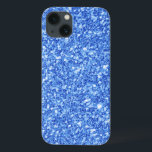 Simple Blue Glitter Texture Print iPhone 13 Case<br><div class="desc">Simple modern bright blue glitter texture print.</div>