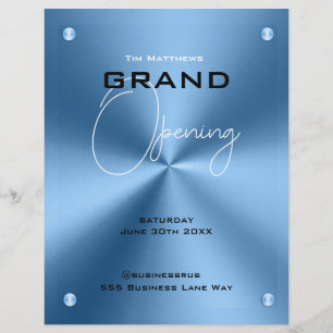 Simple Blue grand opening modern Flyer
