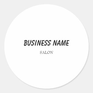 simple blue green watercolor script modern busines classic round sticker